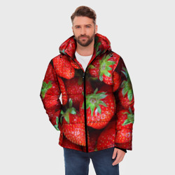Мужская зимняя куртка 3D Клубничная - фото 2