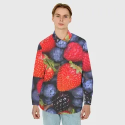 Мужская рубашка oversize 3D Berries - фото 2