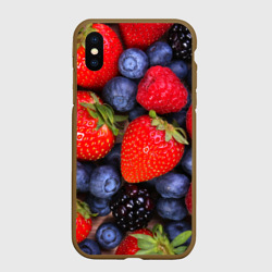 Чехол для iPhone XS Max матовый Berries