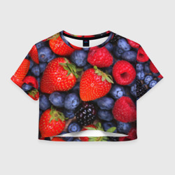 Женская футболка Crop-top 3D Berries