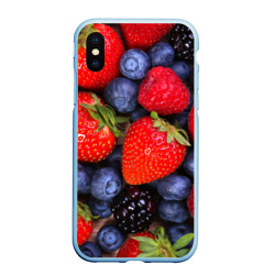 Чехол для iPhone XS Max матовый Berries