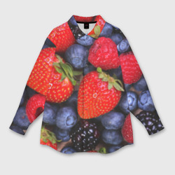 Женская рубашка oversize 3D Berries