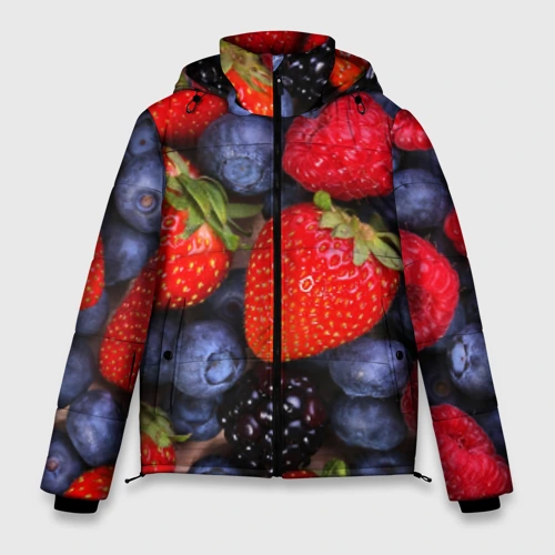 Мужская зимняя куртка 3D Berries