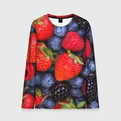 Мужской лонгслив 3D Berries