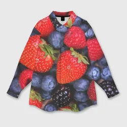 Мужская рубашка oversize 3D Berries