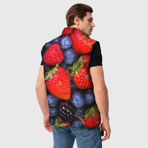 Мужской жилет утепленный 3D Berries, цвет черный - фото 4