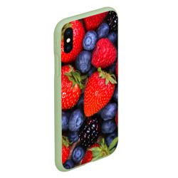 Чехол для iPhone XS Max матовый Berries - фото 2