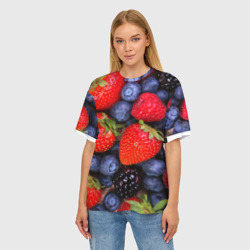 Женская футболка oversize 3D Berries - фото 2