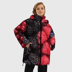Женская зимняя куртка Oversize Ягодная - фото 2