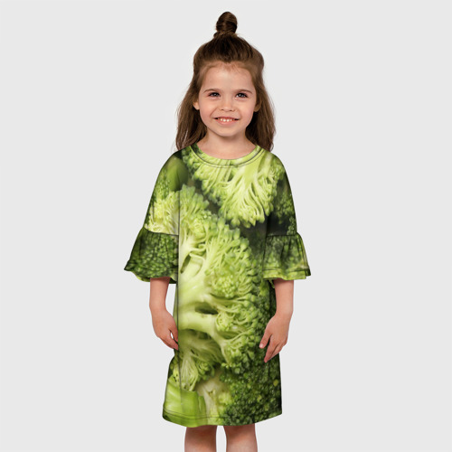 Детское платье 3D Брокколи, цвет 3D печать - фото 4
