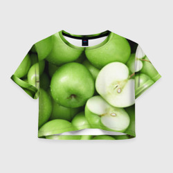 Женская футболка Crop-top 3D Яблочная