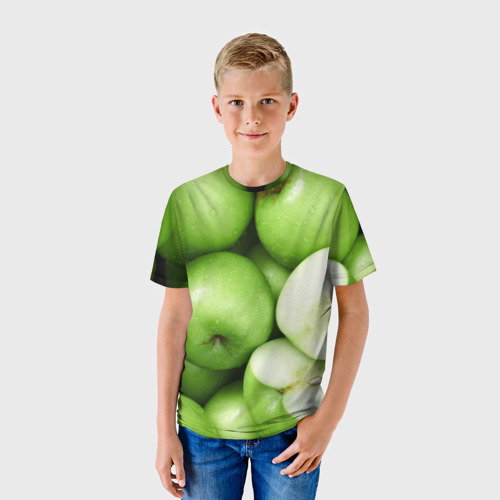 Детская футболка 3D Яблочная, цвет 3D печать - фото 3