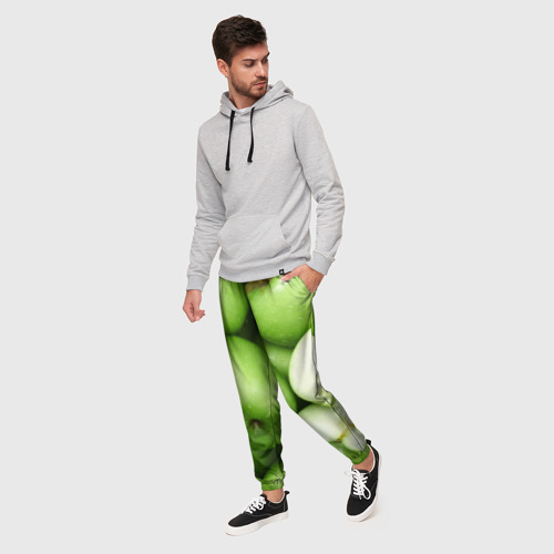 Мужские брюки 3D Яблочная, цвет 3D печать - фото 3