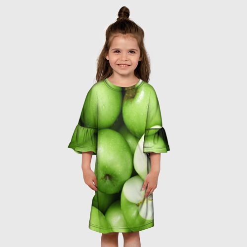 Детское платье 3D Яблочная, цвет 3D печать - фото 4