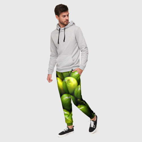 Мужские брюки 3D Лаймовая, цвет 3D печать - фото 3