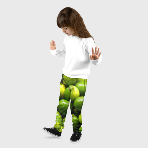 Детские брюки 3D Лаймовая, цвет 3D печать - фото 3