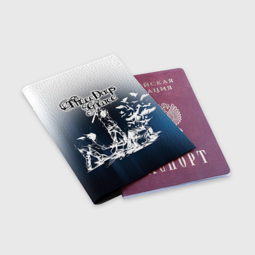 Обложка для паспорта матовая кожа Three Days Grace 2, цвет черный - фото 3