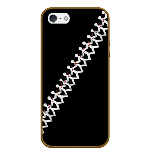 Чехол для iPhone 5/5S матовый Three Days Grace 9, цвет коричневый