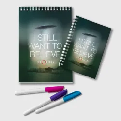 Блокнот Секретные материалы i still want to believe надпись-цитата