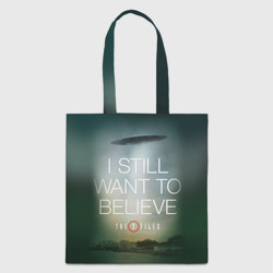 Шоппер 3D Секретные материалы i still want to believe надпись-цитата