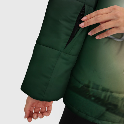 Женская зимняя куртка Oversize Секретные материалы 1, цвет красный - фото 6