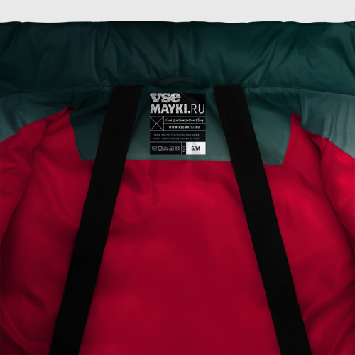 Женская зимняя куртка Oversize Секретные материалы 1, цвет красный - фото 7