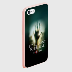 Чехол для iPhone 5/5S матовый Секретные материалы - цитата хотелось бы верить - фото 2