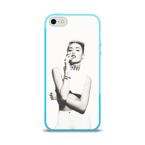 Чехол для Apple iPhone 5/5S силиконовый глянцевый Miley Фото 01 Чехол для Apple iPhone 5/5S силиконовый глянцевый Miley Фото 01