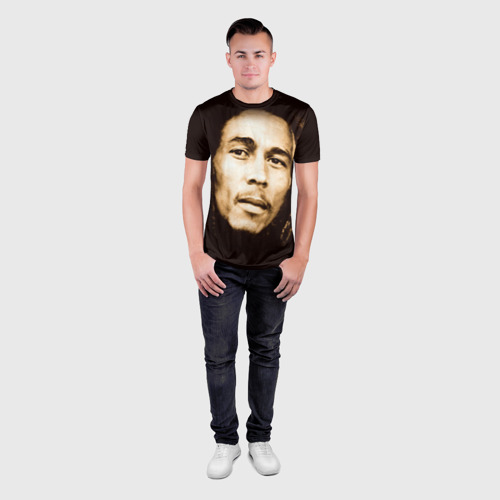 Мужская футболка 3D Slim Боб Марли 3, цвет 3D печать - фото 4