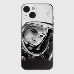Чехол для iPhone 15 силиконовый с защитой камеры Гагарин 1