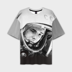 Мужская футболка oversize 3D Гагарин 1