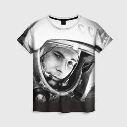 Женская футболка 3D Гагарин 1