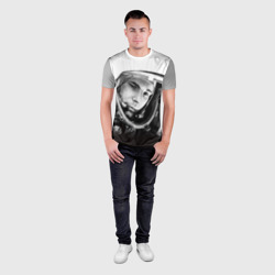 Мужская футболка 3D Slim Гагарин 1 - фото 2