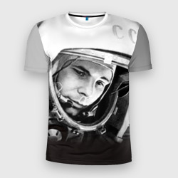 Мужская футболка 3D Slim Гагарин 1