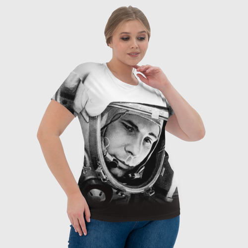 Женская футболка 3D Гагарин 1, цвет 3D печать - фото 6