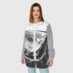 Женская рубашка oversize 3D Гагарин 1 - фото 2