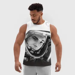 Мужская спортивная майка 3D Гагарин 1 - фото 2