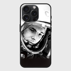 Чехол силиконовый для Apple iPhone 15 Pro матовый Гагарин 1