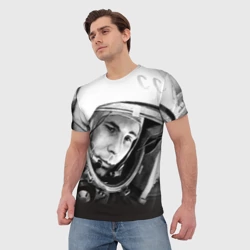 Мужская футболка 3D Гагарин 1 - фото 2