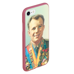 Чехол для iPhone 7/8 матовый Гагарин 2 - фото 2