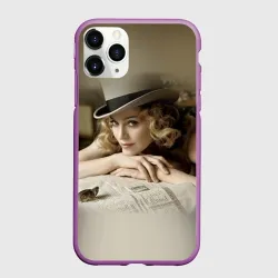 Чехол для iPhone 11 Pro матовый Мадонна в шляпе