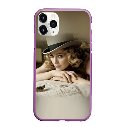 Чехол для iPhone 11 Pro Max матовый Мадонна в шляпе