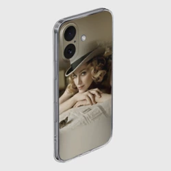 Чехол для iPhone 16 силиконовый с защитой камеры Мадонна в шляпе - фото 2