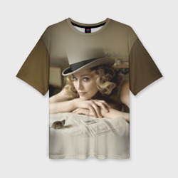 Женская футболка oversize 3D Мадонна 1