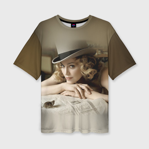 Женская футболка oversize 3D Мадонна 1, цвет 3D печать