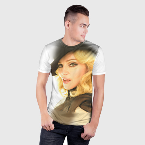 Мужская футболка 3D Slim Мадонна 2, цвет 3D печать - фото 3