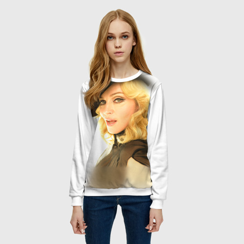 Женский свитшот 3D Мадонна 2, цвет 3D печать - фото 3