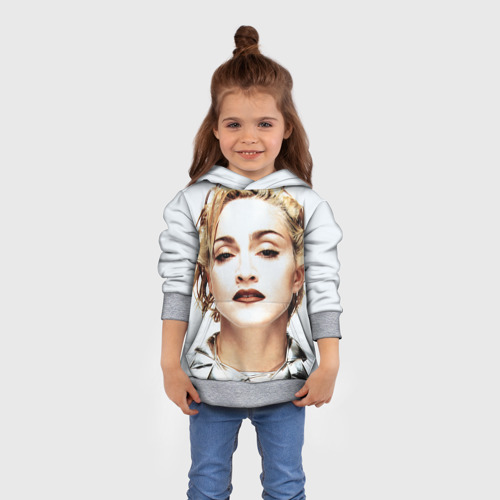 Детская толстовка 3D Мадонна 3, цвет меланж - фото 4