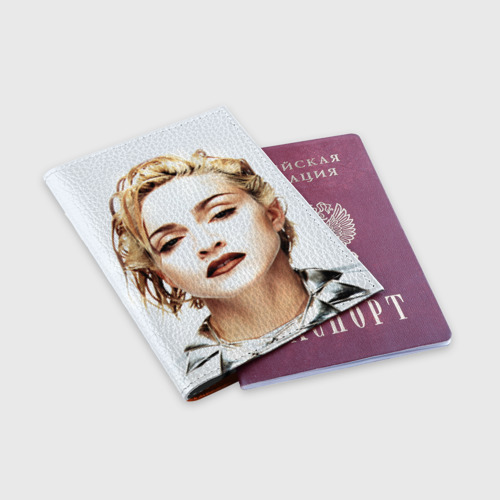 Обложка для паспорта матовая кожа Мадонна 3, цвет оранжевый - фото 3