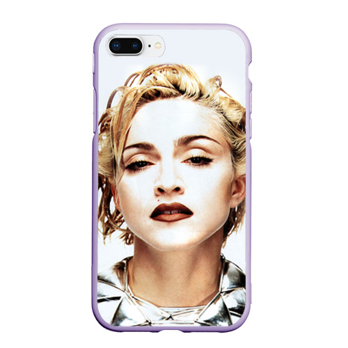 Чехол для iPhone 7Plus/8 Plus матовый Мадонна 3, цвет светло-сиреневый